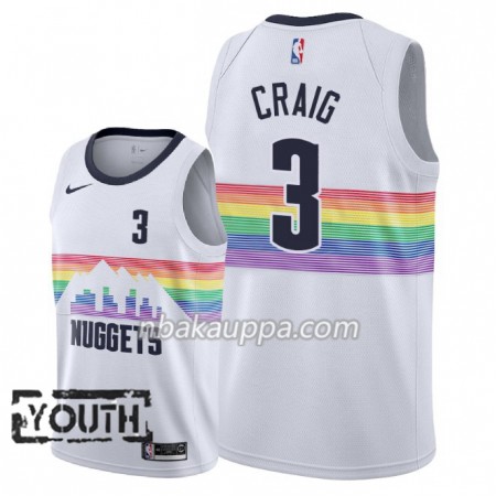 Denver Nuggets Torrey Craig 3 2018-19 Nike City Edition Valkoinen Pelipaidat Swingman - Lasten